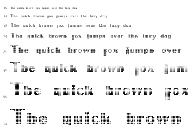 Intellecta Digital font waterfall